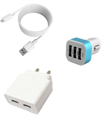 DAKRON Wall Charger Accessory Combo for Gionee F9 Plus(White)