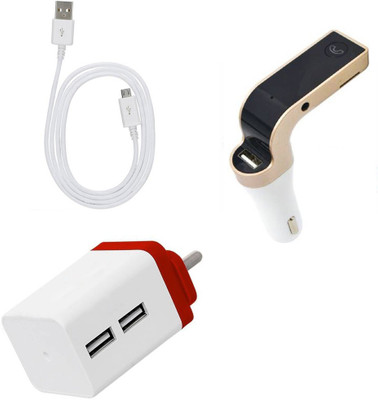 SARVIN Wall Charger Accessory Combo for Samsung Galaxy A10s(White)