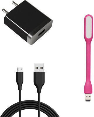 DAKRON Wall Charger Accessory Combo for Realme 5(Black)