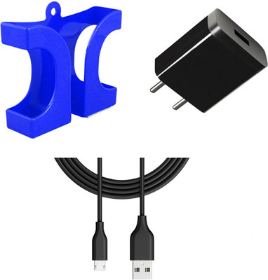 DAKRON Wall Charger Accessory Combo for Infinix S4(Black)