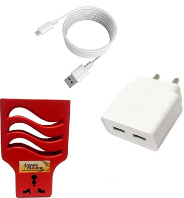 DAKRON Wall Charger Accessory Combo for Vivo S1(White)