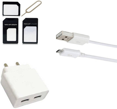 SARVIN Wall Charger Accessory Combo for Tecno Spark 4 Air(White)