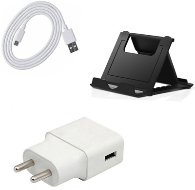 DAKRON Wall Charger Accessory Combo for Vivo S1(White)