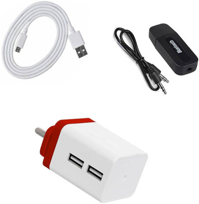 DAKRON Wall Charger Accessory Combo for Realme 5(White)