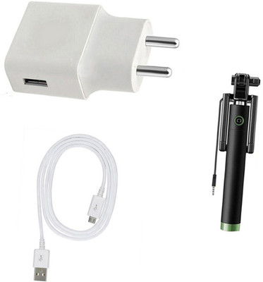 DAKRON Wall Charger Accessory Combo for Infinix S4(White)