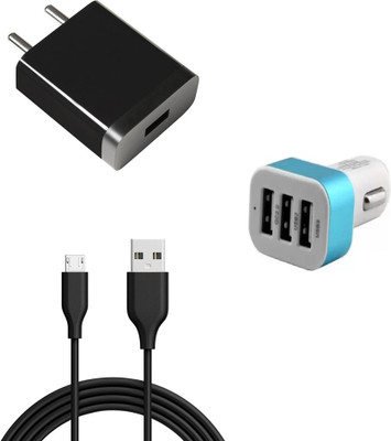 DAKRON Wall Charger Accessory Combo for Realme 5(Black)