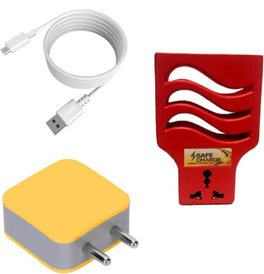 DAKRON Wall Charger Accessory Combo for Gionee F9 Plus(White)