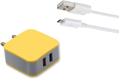 DAKRON Wall Charger Accessory Combo for Tecno Camon 12 Air(White)