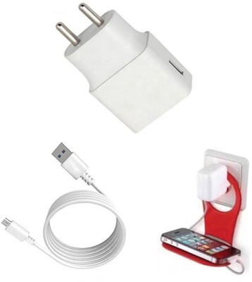 DAKRON Wall Charger Accessory Combo for Samsung Galaxy A10s(White)