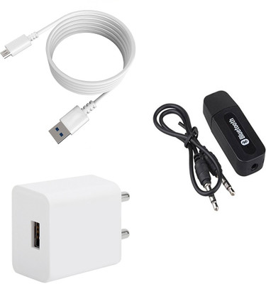 DAKRON Wall Charger Accessory Combo for Vivo S1(White)