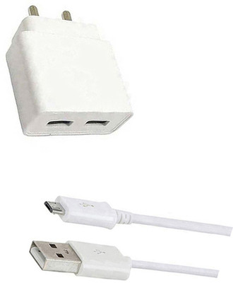 DAKRON Wall Charger Accessory Combo for Vivo U10(White)