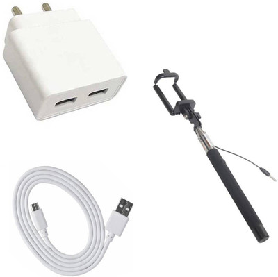 SARVIN Wall Charger Accessory Combo for Samsung Galaxy A10s(White)