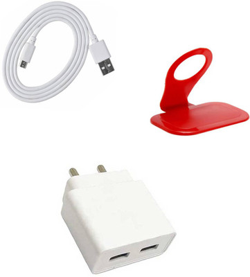 DAKRON Wall Charger Accessory Combo for Realme 5(White)