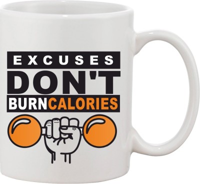 ShikharRetails CeramicMug_Excuses(1pc) Ceramic Coffee Mug(300 ml)