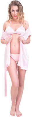 Lovie's Women Robe and Lingerie Set(Pink)
