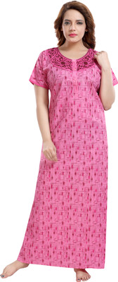 TRUNDZ Women Nighty(Pink)