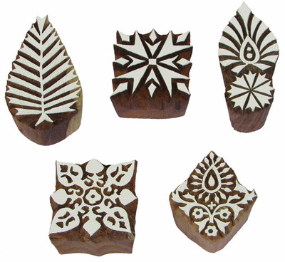 AN Handicrafts ANH_107 Printing Blocks(Pack of 5)