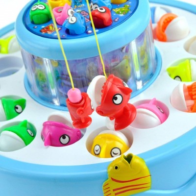 SALEOFF Musical Fish Catching Game Big with 26 Fishes, 4 Pods & 3D Lights-555(Multicolor)