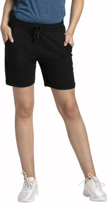JOCKEY Solid Women Black Regular Shorts