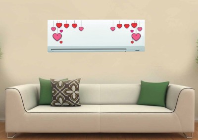 Crown Decals 24 cm Air Conditioner Sticker Decorative Beautiful Hanging Heart Sticker Self Adhesive Sticker(Pack of 1)