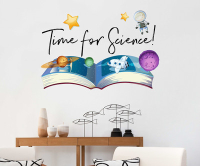 Wallzone 60 cm Time For Science Removable Sticker(Pack of 1)
