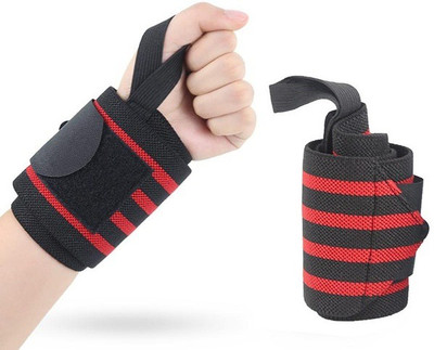 DreamPalace India PROFESSIONAL GRADE-WRIST WRAPS WITH THUMB LOOPS Abdominal Belt(Black)