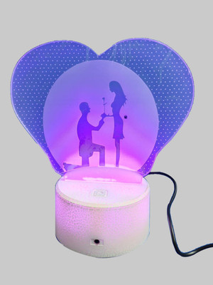 Vinayakart 3D Illusion Led Lamp Happy Birthday With 7 Colors Table Lamp Table Lamp(10 cm, Multicolor)