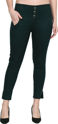 Popwings Regular Fit Women Dark Green Trousers