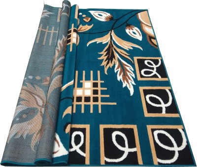 Sana Carpet Blue Silk Carpet(5 ft,  X 7 ft, Rectangle)