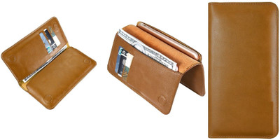 realtech Pouch for Oppo Find X2(Brown, Dual Protection, Pack of: 1)