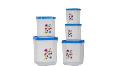 Me Plast 5 Pcs Set - 2 L, 3 L, 5 L, 8 L, 11 L Plastic Grocery Container(Pack of 5, Blue)