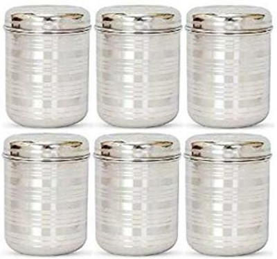 subaa Steel Milk Container  - 3 L(Pack of 6, Silver)