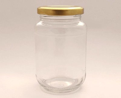 NIXTIL Glass Grocery Container  - 500 ml(Pack of 6, White)