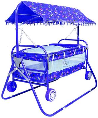 Avani MetroBuzz Baby Blue Cotting Cradle Cot Cum Stroller Blue_Cradle_005 Bassinet  (Blue)