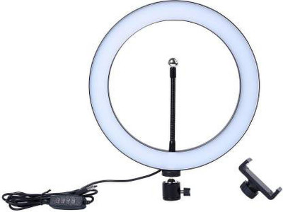 Planetoid Ring Flash 26cm Dimmable LED Studio Camera Ring Light Phone Video Light Lamp Ring Flash(White, Black)
