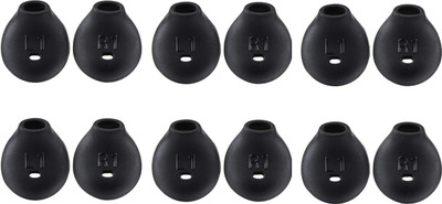 Hoppokart Earbuds for level u earphone Eartips 12 pcs In The Ear Headphone Cushion(Pack of 12, Black)