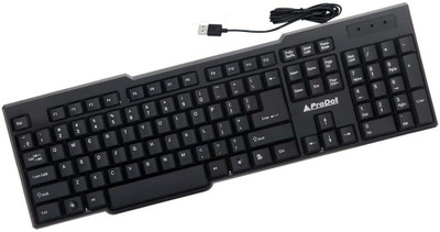 PRODOT keybord5 Wired USB Standard Gaming Keyboard Compatible with Desktop, Laptop, Mac(Black)