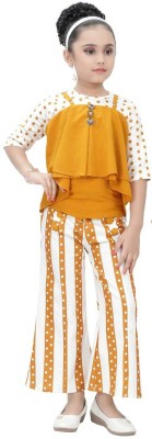 simran Girls Party(Festive) Top Top, Pant(Yellow)