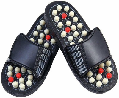 MARCRAZY kuds-a2 Acupressure and Magnetic Therapy Accu Paduka Slippers for Full Body Blood Circulation Massager(Black)