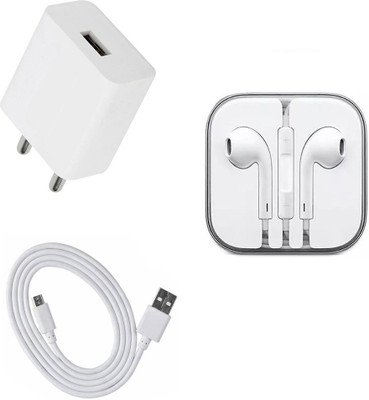 DAKRON Wall Charger Accessory Combo for Samsung Galaxy A10s(White)