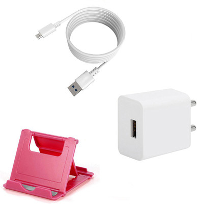 DAKRON Wall Charger Accessory Combo for Vivo S1(White)