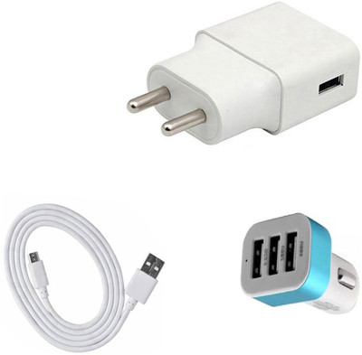 DAKRON Wall Charger Accessory Combo for Gionee F9 Plus(White)