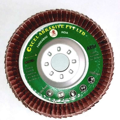 excel abrasive Alkon Sanding Flap Disc wheel With Metal backing For Grinding And Polishing EA_10243100 Metal Polisher(4 inch)
