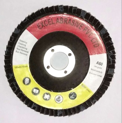 excel abrasive Sanding Flap Wheel Disc 4 inch (100 mm) For Grinding , Polishing , Finishing Grit A 60 Drill flap wheel EA_10243000 Metal Polisher(4 inch)