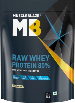MUSCLEBLAZE Raw Whey Protein(1 kg, Unflavored)
