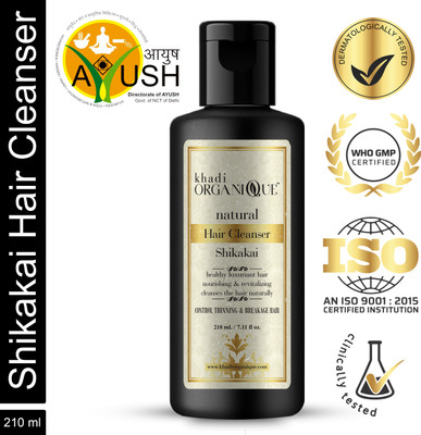 khadi ORGANIQUE Shikakai Cleanser / Shampoo for Control Thinning & Hair Fall(210 ml)