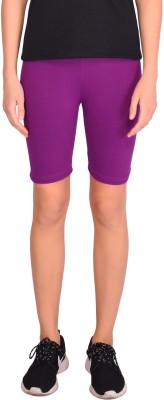 Robinbosky Solid Women Purple Sports Shorts