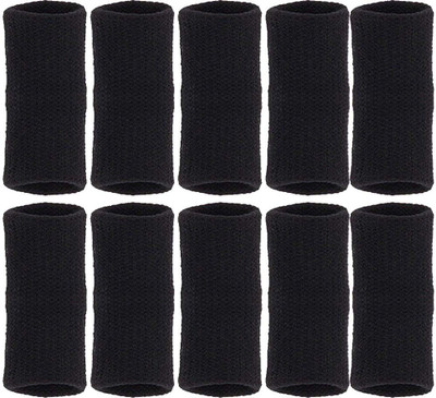TIMA 10 Pieces Finger Sleeves Protectors Support Elastic Compression Protector Finger Support(Black)