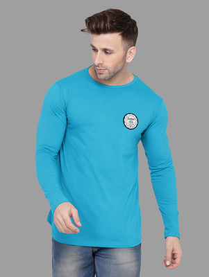 tfurnish Solid Men Round Neck Light Green T-Shirt