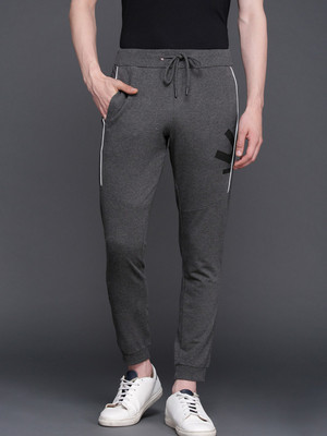 WROGN Solid Men Grey Track Pants